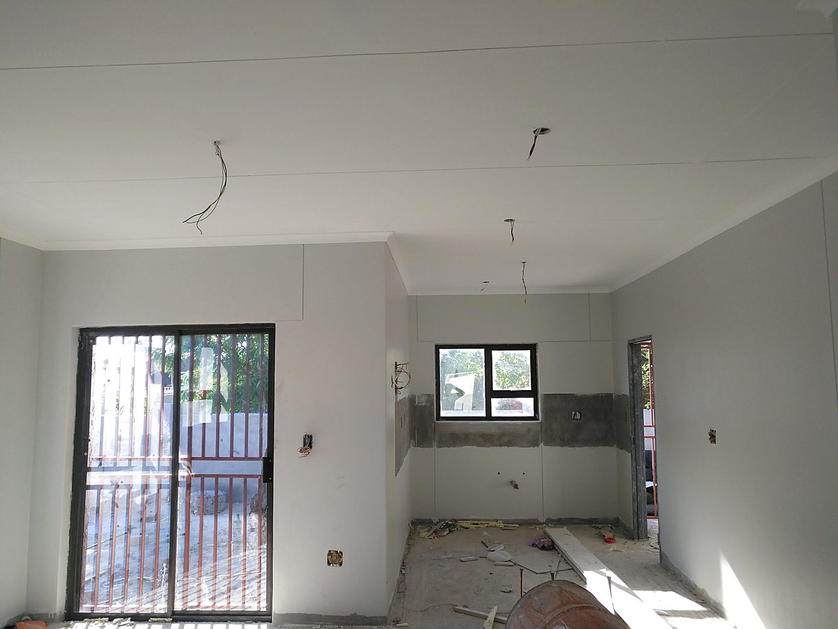 Plastered interior of a new house in Oshakati